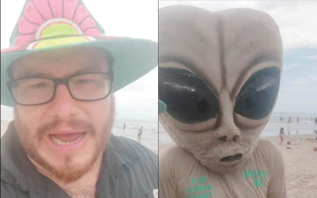 Influencer regiomontano visita playa Miramar; ¿vino a hablar con un extraterrestre?